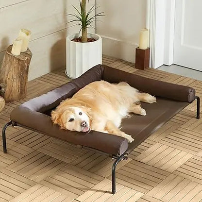 Large Elevated Cooling Dog Bed,Raised Dog Cots Beds for Large Dogs,Outdoor Dog Bed for Large Dogs,Chew Proof Portable