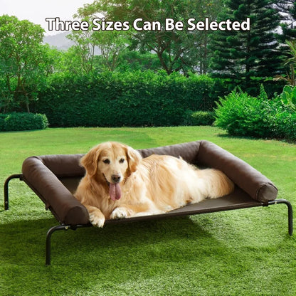 Large Elevated Cooling Dog Bed,Raised Dog Cots Beds for Large Dogs,Outdoor Dog Bed for Large Dogs,Chew Proof Portable