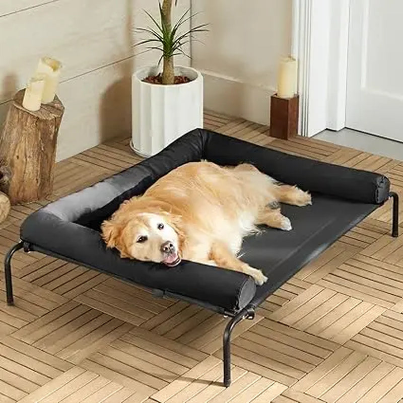 Large Elevated Cooling Dog Bed,Raised Dog Cots Beds for Large Dogs,Outdoor Dog Bed for Large Dogs,Chew Proof Portable