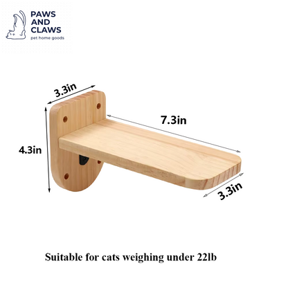 Cat Climbing Shelf Wall Mounted Four Step Stairway with Sisal Scratching Post for Cats Tree Tower Platform Jumping Pet Furniture