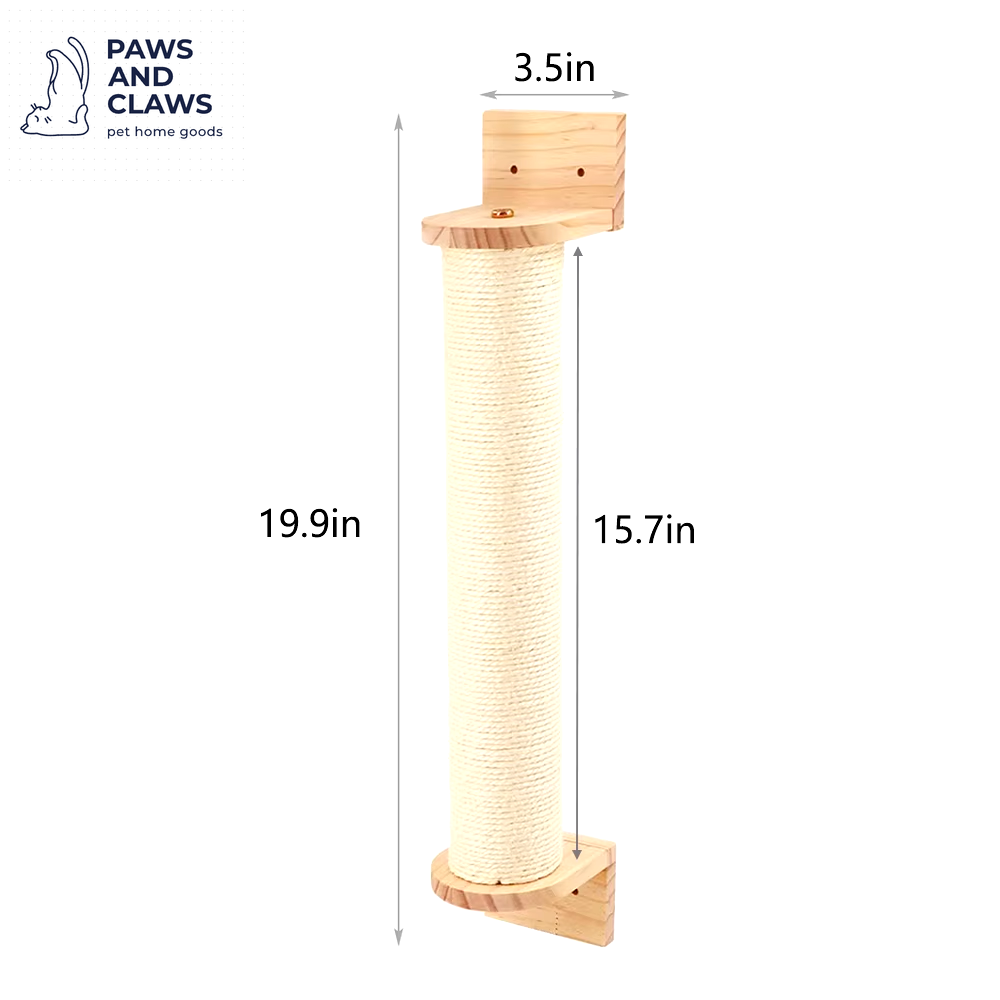 Cat Climbing Shelf Wall Mounted Four Step Stairway with Sisal Scratching Post for Cats Tree Tower Platform Jumping Pet Furniture