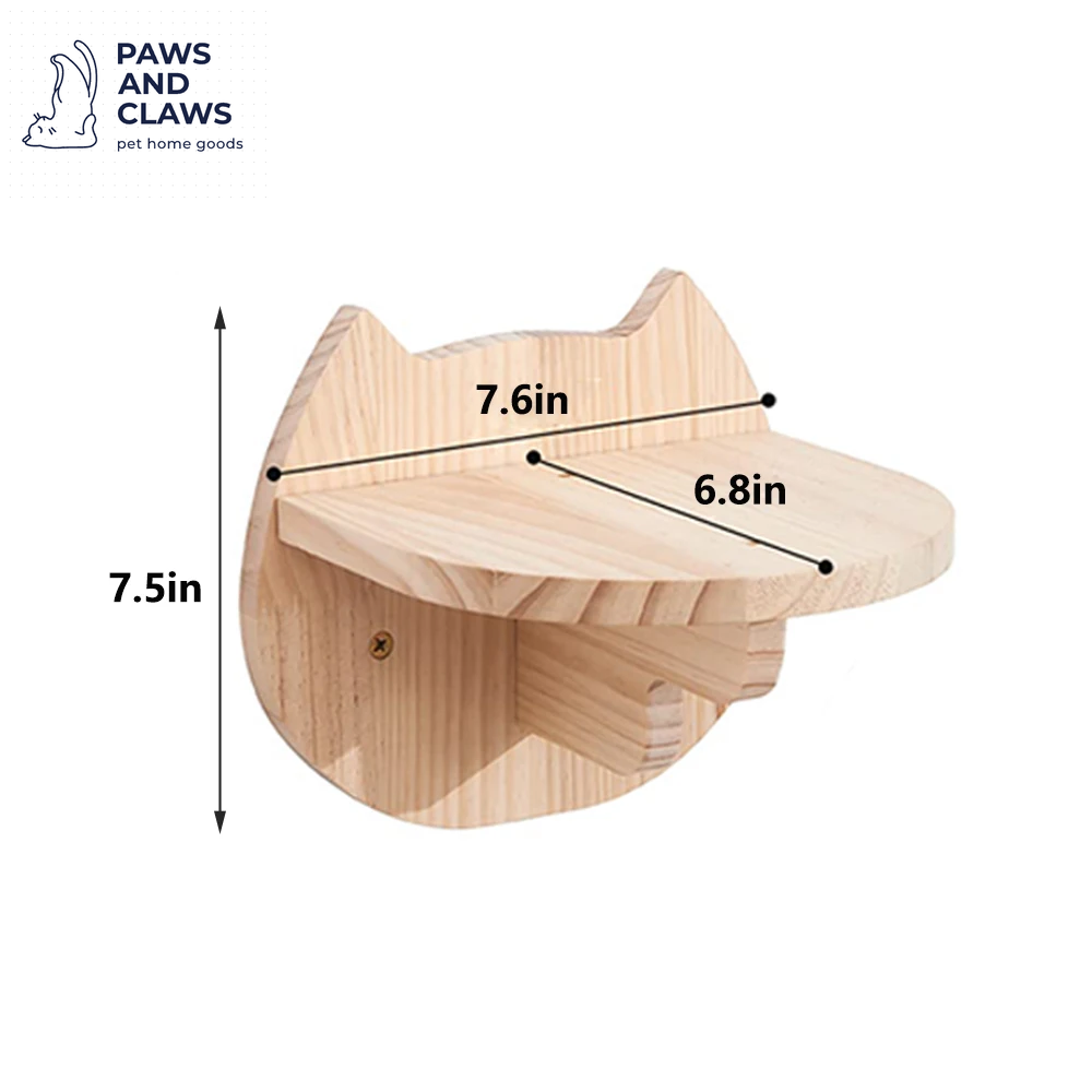 Cat Climbing Shelf Wall Mounted Four Step Stairway with Sisal Scratching Post for Cats Tree Tower Platform Jumping Pet Furniture