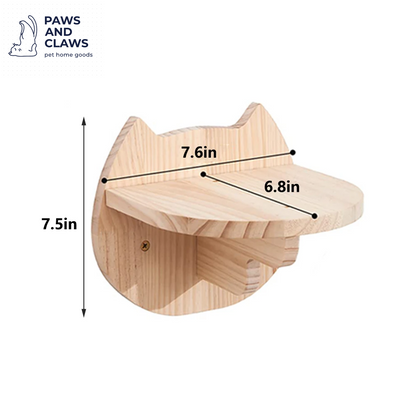 Cat Climbing Shelf Wall Mounted Four Step Stairway with Sisal Scratching Post for Cats Tree Tower Platform Jumping Pet Furniture