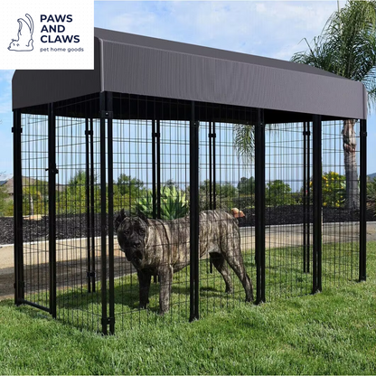 Extra Large Dog Cage Heavy Duty Pet Run Enclosure Pet Playpen with Roof Outdoor Pet Kennel High Fence